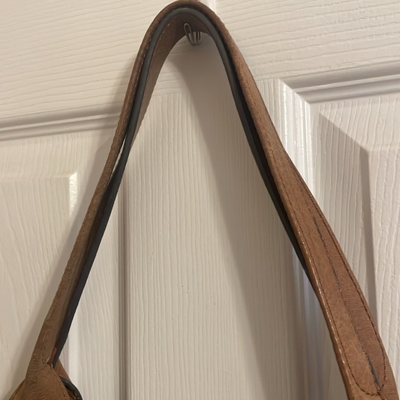 EUC Vintage Lucky Brand Large Y2K Tan Leather Double Strap Tote Shoulder Bag - Picture 9 of 16